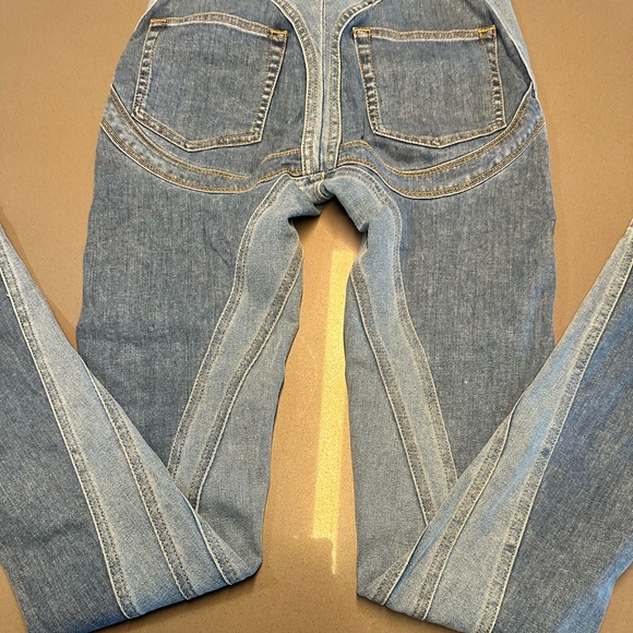 MUGLER Blue Slitted Spiral Jeans US26 - Picture 14 of 17